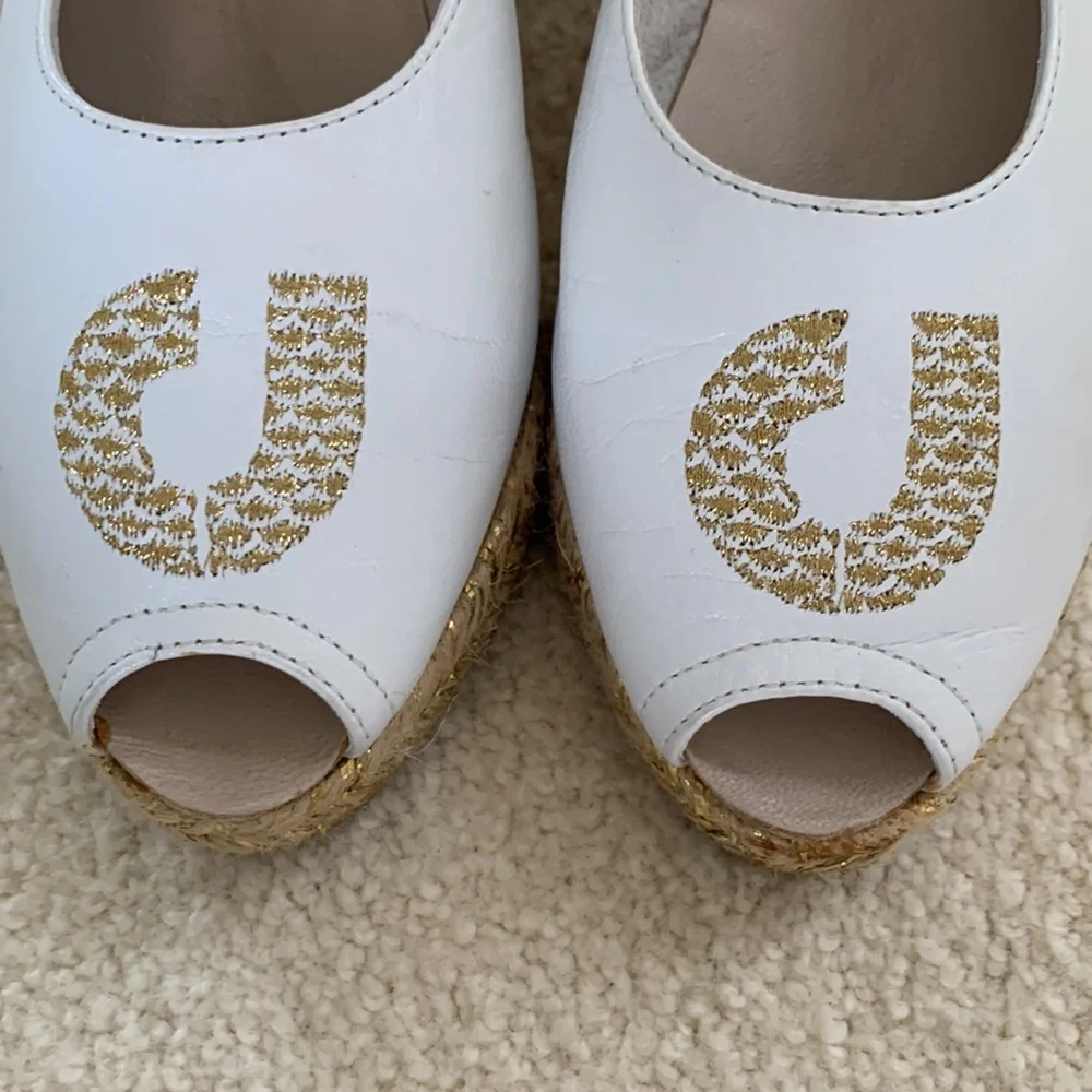Charles Jourdan leather espadrilles